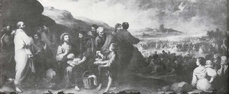 Bartolome Esteban Murillo Miracle of the Loaves and Fishes France oil painting art